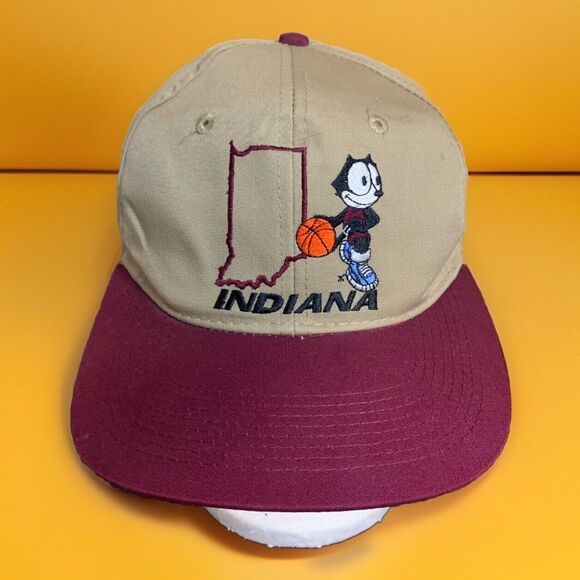 Rare Vintage Indiana State FELIX THE CAT Basketball (Adjustable Snap Back) Cap - Picture 1 of 10